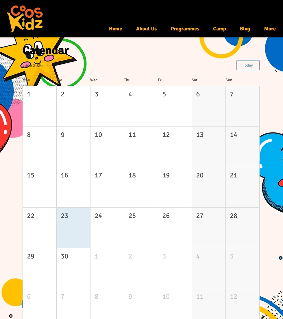 cooskidz calendar